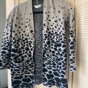 S Leopard Pattern Cardigan